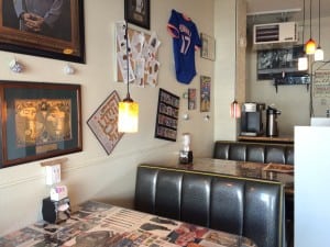 Little Jerry's is decorated with a variety of "Seinfeld" memorabilia for guests to peruse while they enjoy their lunch or breakfast. 
