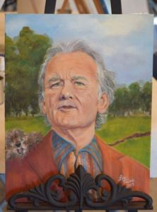 Lori Paine’s portrait of actor Bill Murray for the book "The Art of Being Bill", produced by Ezra Croft. Photo credit: Shelby Beckwith