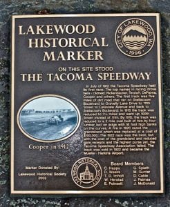 Tacoma Speedway marker