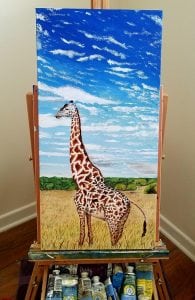 Kelly Falk Giraffe Painting