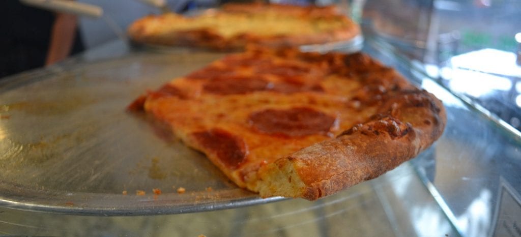 Salamone's pizza slices