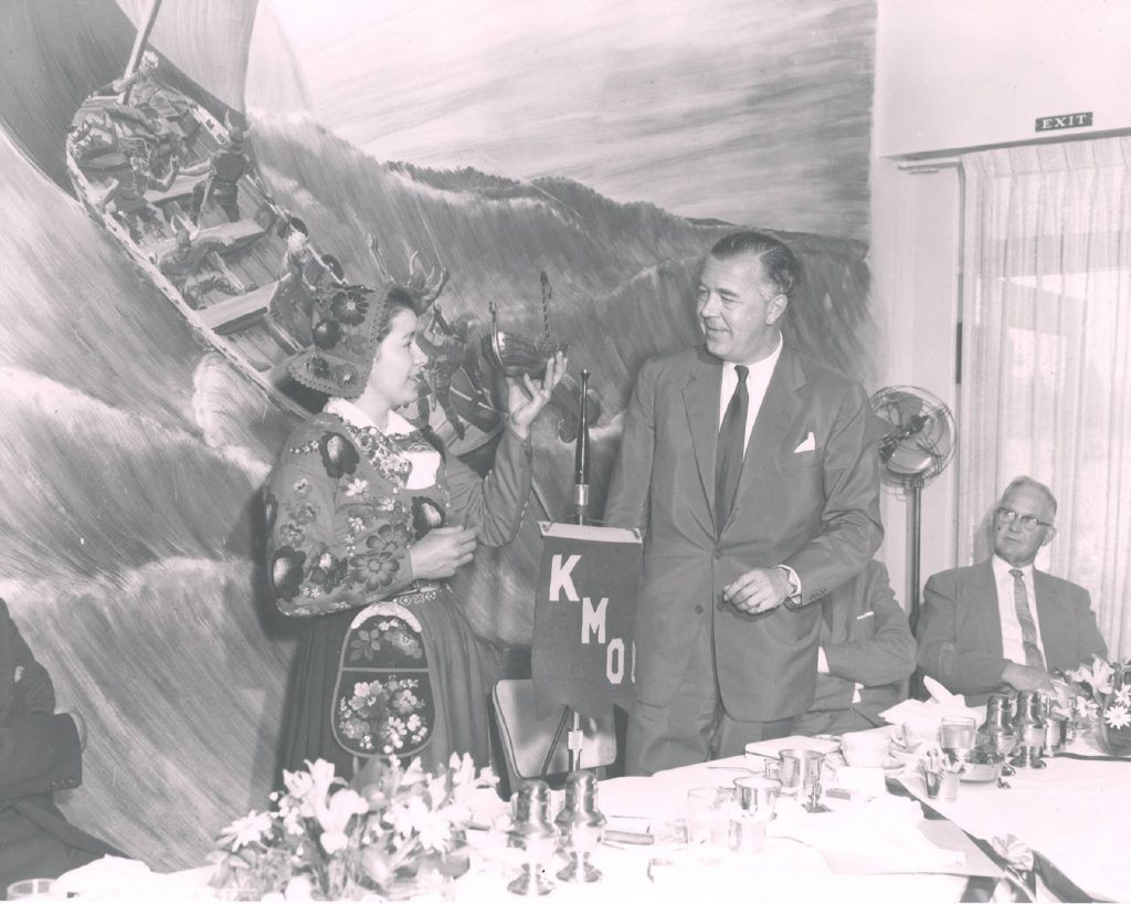 Sweden's Prince Bertil visits Lakewood in 1958