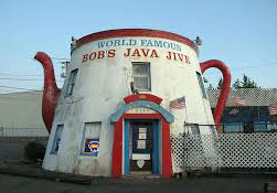 Bob's Java Jive is featured in the Keanu Reeves movie, "I Love You to Death." 