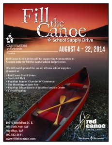 Fill the Canoe School Supply Drive  @ Drop-off Location Throughout Puyallup | Puyallup | Washington | United States