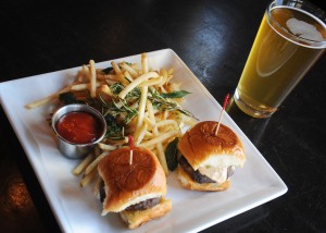 Cheeseburger sliders at Pacific Grill are a happy hour favorite.