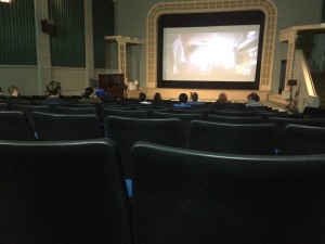 Interior of Blue Mouse Theater during Destiny City Film Festival event.