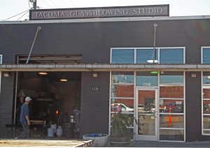 The Tacoma Glassblowing Studio creates glass art in their hot shop next door to their gallery.