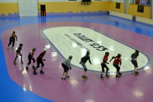 The Dockyard Derby Dames hold practice at Rollin 253 in Fircrest. Photo courtesy of Steve Dunkelberger.