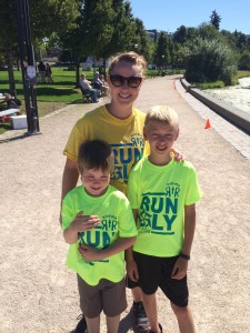 Nicole and her sons participated in a RunOly road race this summer.