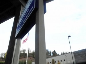 The flag is a way for Tacoma Screw Products to say thanks to military personnel. Photo by Steve Dunkelberger. 