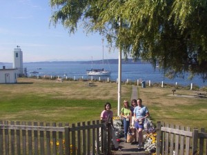 Browns Point Lighthouse Park is a great location to watch sailboats while enjoying a picnic. Courtesy of Points Northeast Historical Society.