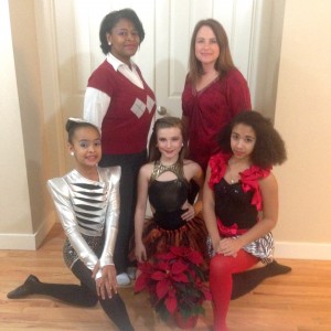 Inspired to Dance was founded by Makeida Hart (L) and Shannon Steadman for their daughters and dancers like them. Left to Right: Zahne Hart (9), Sierra Steadman (11), Nyah Hart (13).