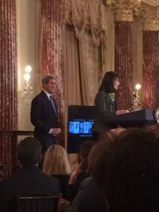 US Secretary of State John Kerry and Art in Embassies Director Ellen Susman presented the U.S. Department of State Medal of Arts awards recognizing the creative and diplomatic accomplishments of seven international artists.  