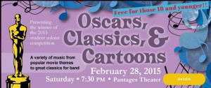 Tacoma Concert Band Presents Oscars Classics & Cartoons @ Pantages Theater | Tacoma | Washington | United States