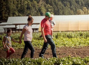 Dan, Kim and their kids at their Orting farm, Tahoma Farms.