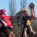 Girl lifted up tacoma sirens rugby