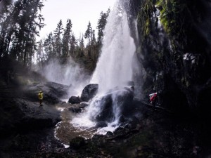 Plummeting 120 feet in a single drop, the waterfall is at its best during the spring runoff, thanks to melting snow. Photo by Jeff Knesebeck.