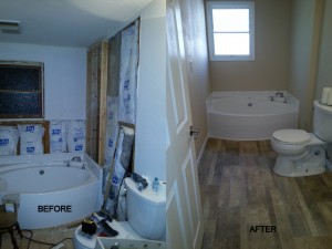 Home repair, before and after