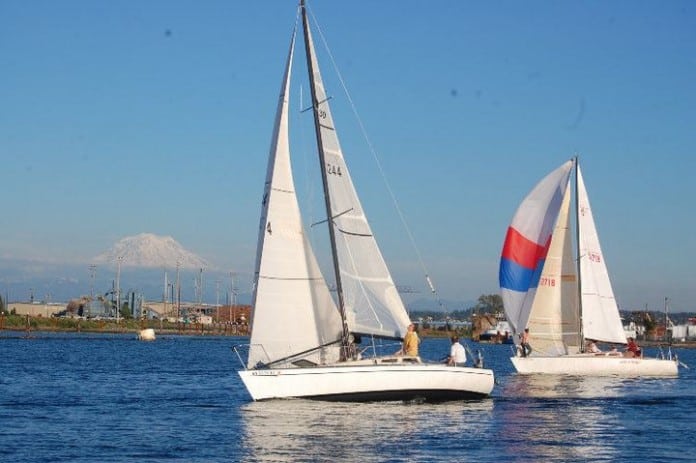 Sailing around Commencement Bay