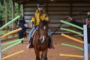 Matt Gill riding Whisper at Changing Rein in Graham. Photo courtesy of Changing Rein/Doug Loates.