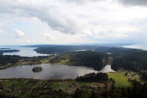 The view from Mount Erie offers sweeping views of Anacortes and the San Juans.