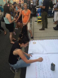 During last summer's Downtown Block Party, Creative Colloquy invited attendees to contribute to a community story.