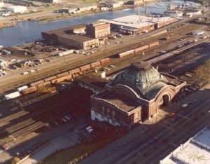 Aerial view of Union Station in 1975. Photo courtesy of Tacoma Public Library. 