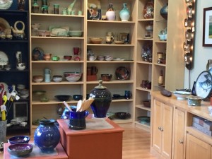 A potter lover’s paradise:, Throwing Mud Gallery offers a fine selection of pottery and other crafts as well as a chance to try your own hand at the ceramics wheel. Photo Courtesy: Throwing Mud Gallery. 