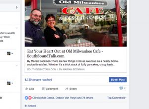 After sharing this article about Old Milwaukee Cafe on Facebook, our readers didn't hesitate to show their love for this popular Tacoma eatery. 