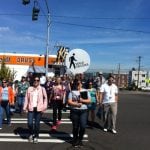 Walk Tacoma Crossing in Stadium