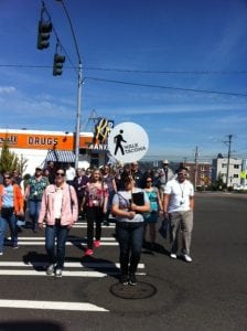 Walk Tacoma Crossing in Stadium