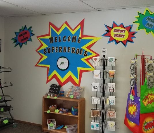Superhero Shoppe Entrance
