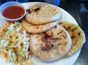 Pupusas with Salsa and Curtido