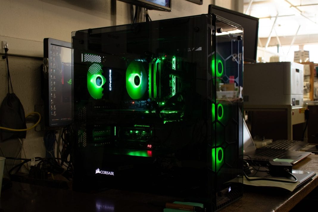 Green PC Gaming Tower