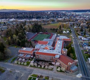 Aerial Lincoln High School Tacoma