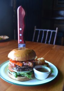 Camp Bar Lumberjack burger