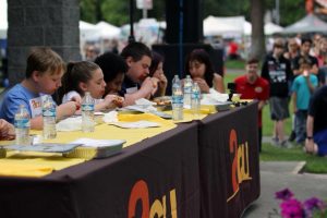 BBQ Festival chicken wing eating contest
