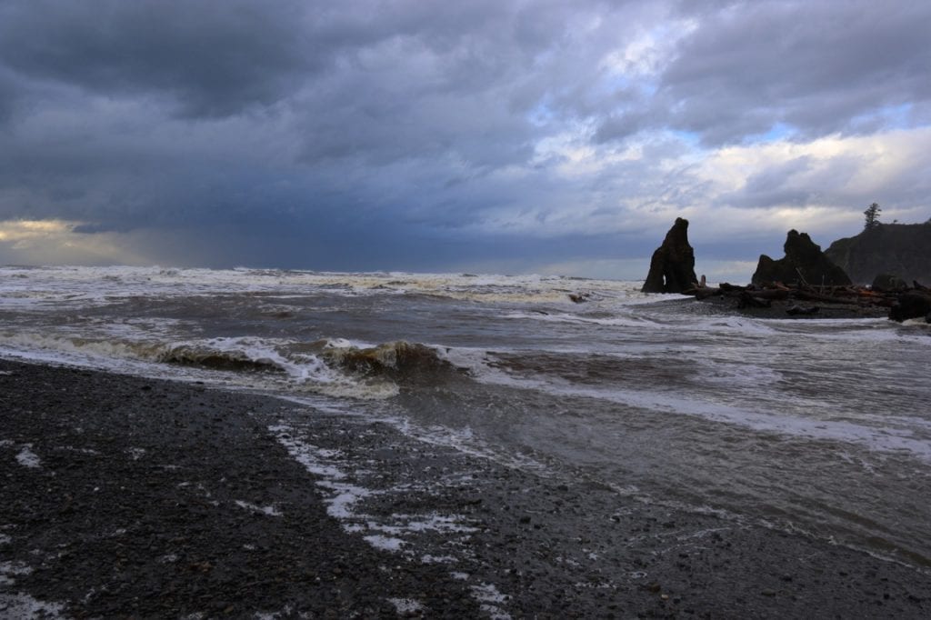 Ruby Beach during a storm