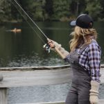 Lake Sylvia Fishing Jess on Bridge