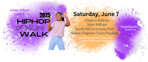 Kevan Carter Jr. Hip Hop Therapy Fun Run or Walk @ South Hill Community Park/Nathan Chapman Trail