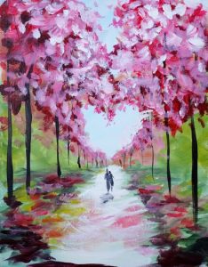 Artvana paint and sip - Lovers Path @ The Redd Dog Tacoma
