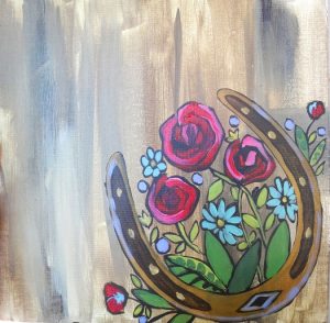 Artvana paint and sip - Rosy Horseshoe @ Mcmillin Farm and Brewhouse